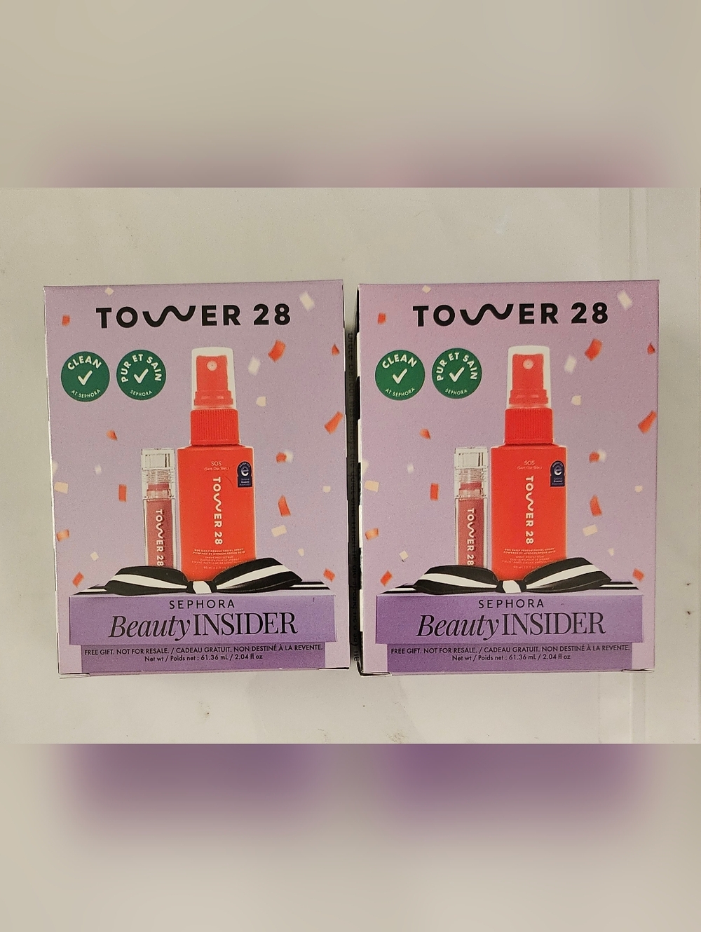*Two Sets* Tower 28 Duo Set - SOS Daily Rescue Facial Spray & ShineOn Lip Jelly